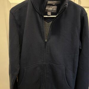 Eddie Bauer Men's Dark Blue Zip-Up Sweater